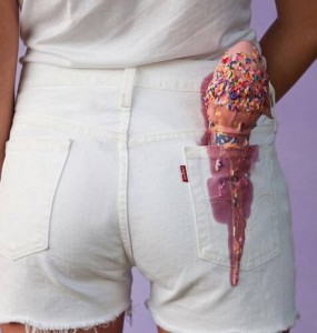 “In Alabama It Is Illegal to Have An Ice Cream Cone In Your Back Pocket at All Times” from the series “I Fought the Law” by Olivia Locher. Take a look at our virtual Museum of Meditation Art!
